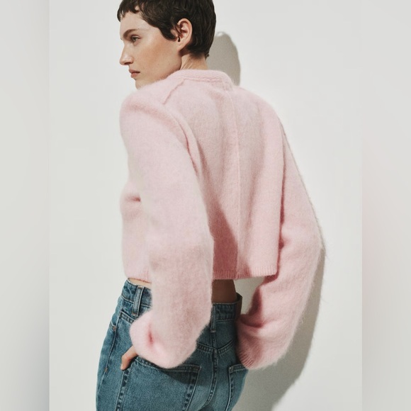 H&M MOHAIR-BLEND CARDIGAN WITH SHOULDER PADS - Picture 6 of 13